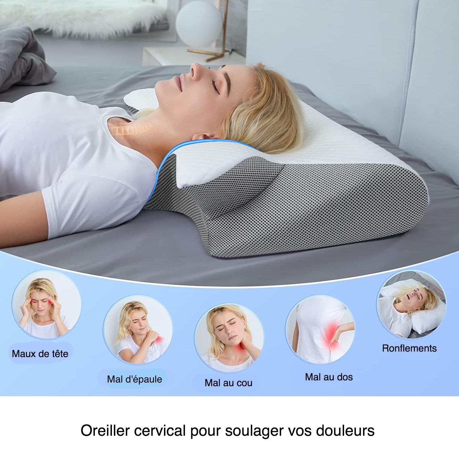 CerviConfort™ – Le Coussin Cervical Recommandé par les Professionnels de Santé